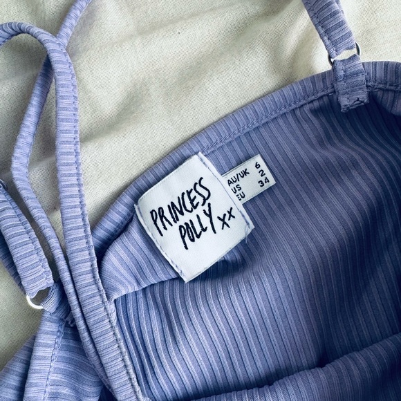 Princess Polly- Lavender Ribbed Mini Dress - Picture 3 of 5